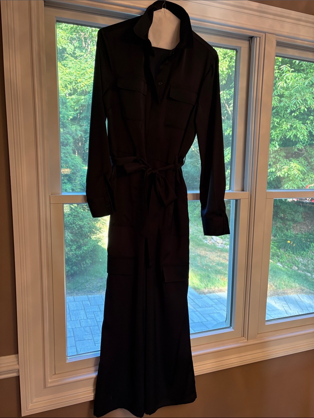 Wide Leg Utility Jumpsuit - Black